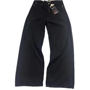 Levi’s Premium Jeans Women’s Size 31 Black High Loose Wide Leg Skater Grunge Emo